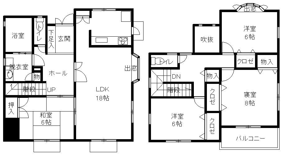 香椎台四丁目戸建間取り