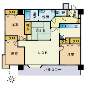 修正　シティマンション香椎南703号