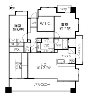 パークハイム大橋センチュリーヒルズ　間取り