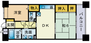 サーハス大博通り間取り図