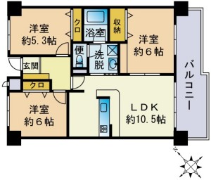 箱崎エクセル南22　間取り