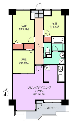 間取り（ダイアパレス植物園南）