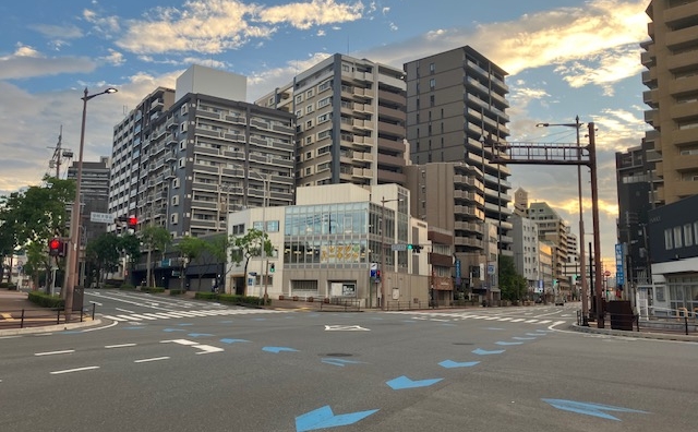 地下鉄七隈線別府駅周辺