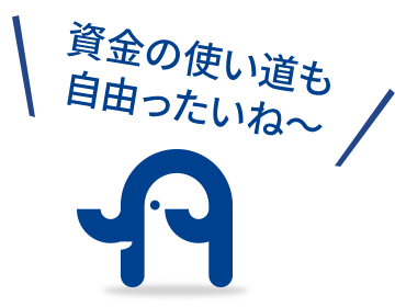 資金の使い道も自由ったいね〜